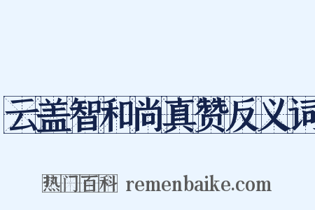 云盖智和尚真赞反义词是什么意思的图片